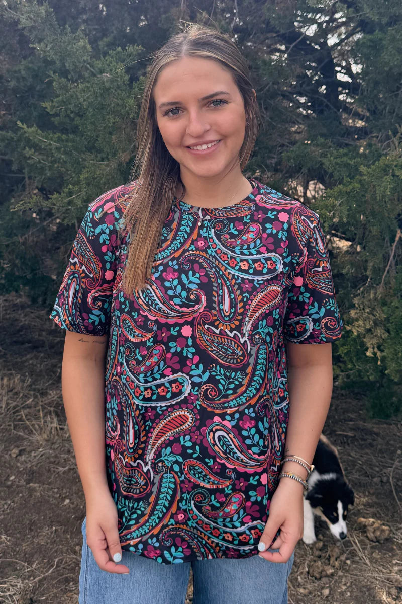 Painted Night Paisley Top by Sterling Kreek - BFF Here