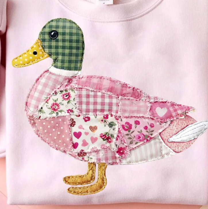 Sweet Patchwork Duck Tee - BFF Here