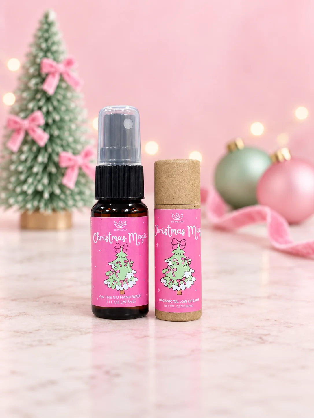 Holiday Lip Balm & Hand Sanitizer Bundle by Be Well Co. / ARRAY (Ships in 2-3 Weeks)
