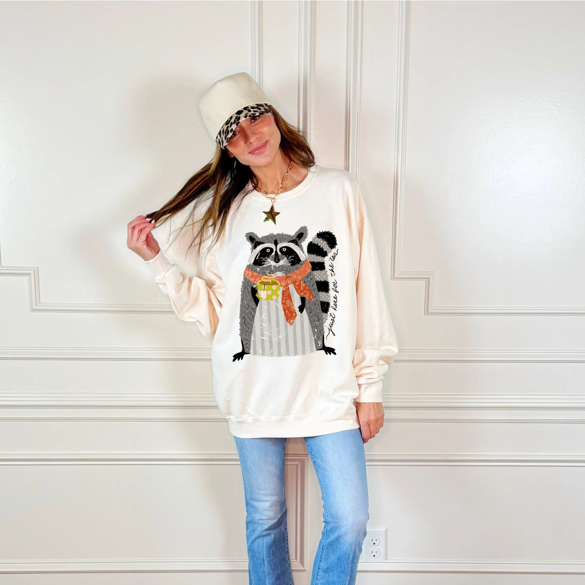 PREORDER: Racoon Tea Time Sweatshirt / ARRAY by Poppy and Pine (ETA: October)