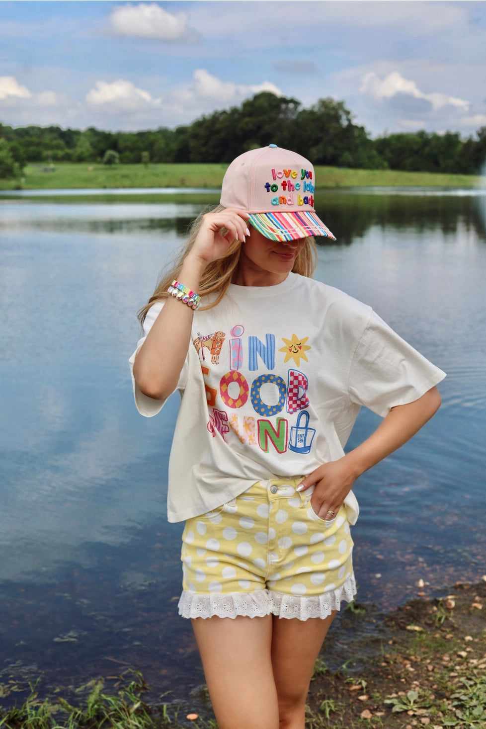 PREORDER: Yellow Dot Party Denim Ruffle Short / ARRAY by Poppy and Pine (ETA: October)