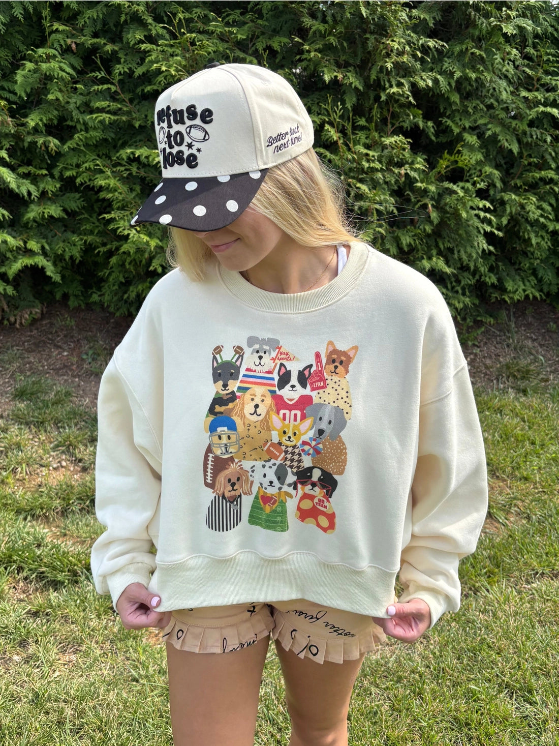 PREORDER: Dog Gameday Crop Sweatshirt / ARRAY by Poppy and Pine (ETA: October)