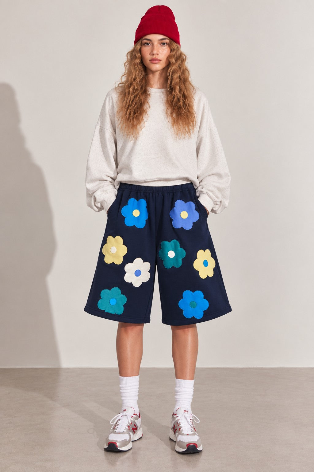Flower Patch Sweat Shorts / ARRAY by Jade by Jane (Ships in 2-3 weeks)