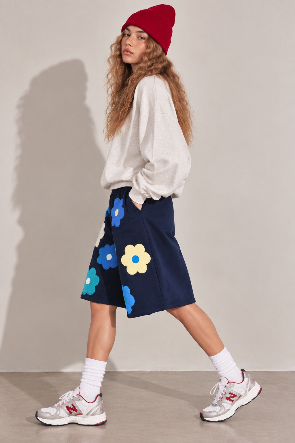 Flower Patch Sweat Shorts / ARRAY by Jade by Jane (Ships in 2-3 weeks)
