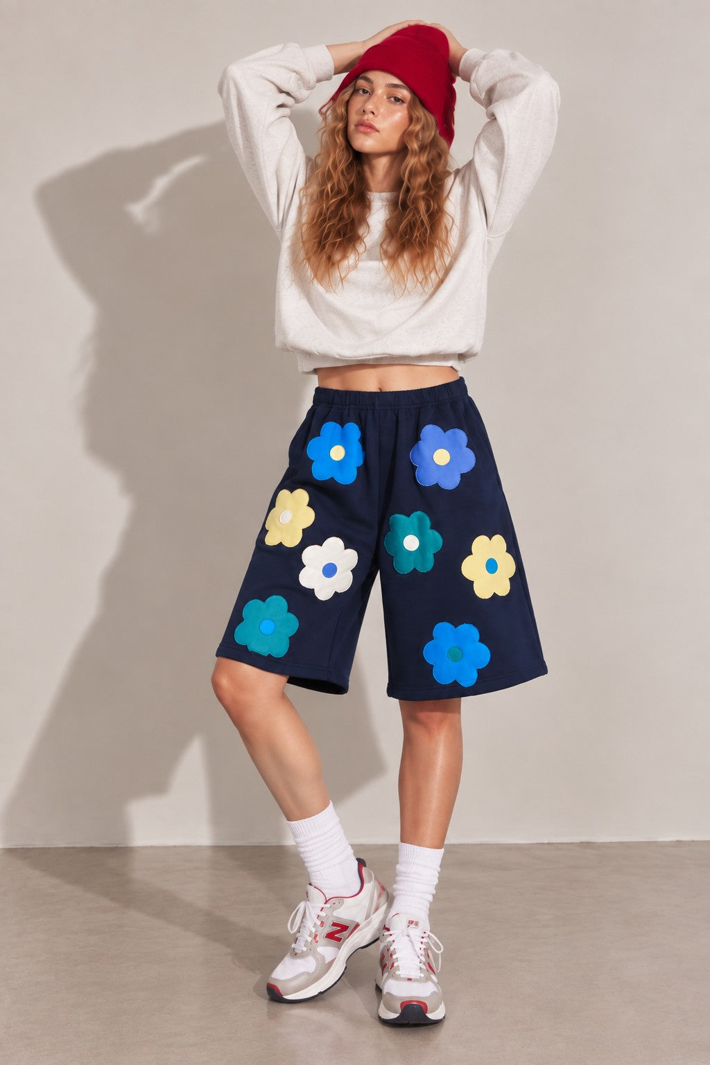 Flower Patch Sweat Shorts / ARRAY by Jade by Jane (Ships in 2-3 weeks)