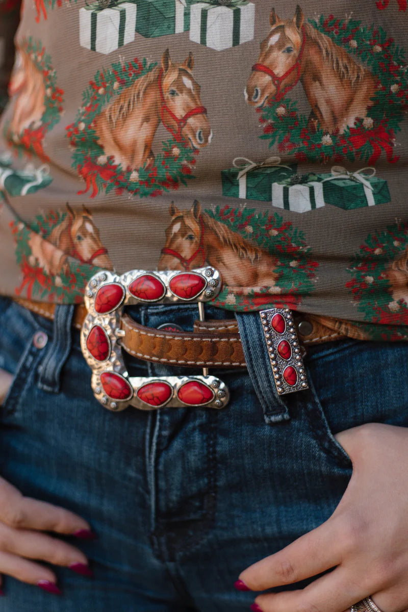 Buckle Up Belt Buckle by Sterling Kreek / Red - BFF Here