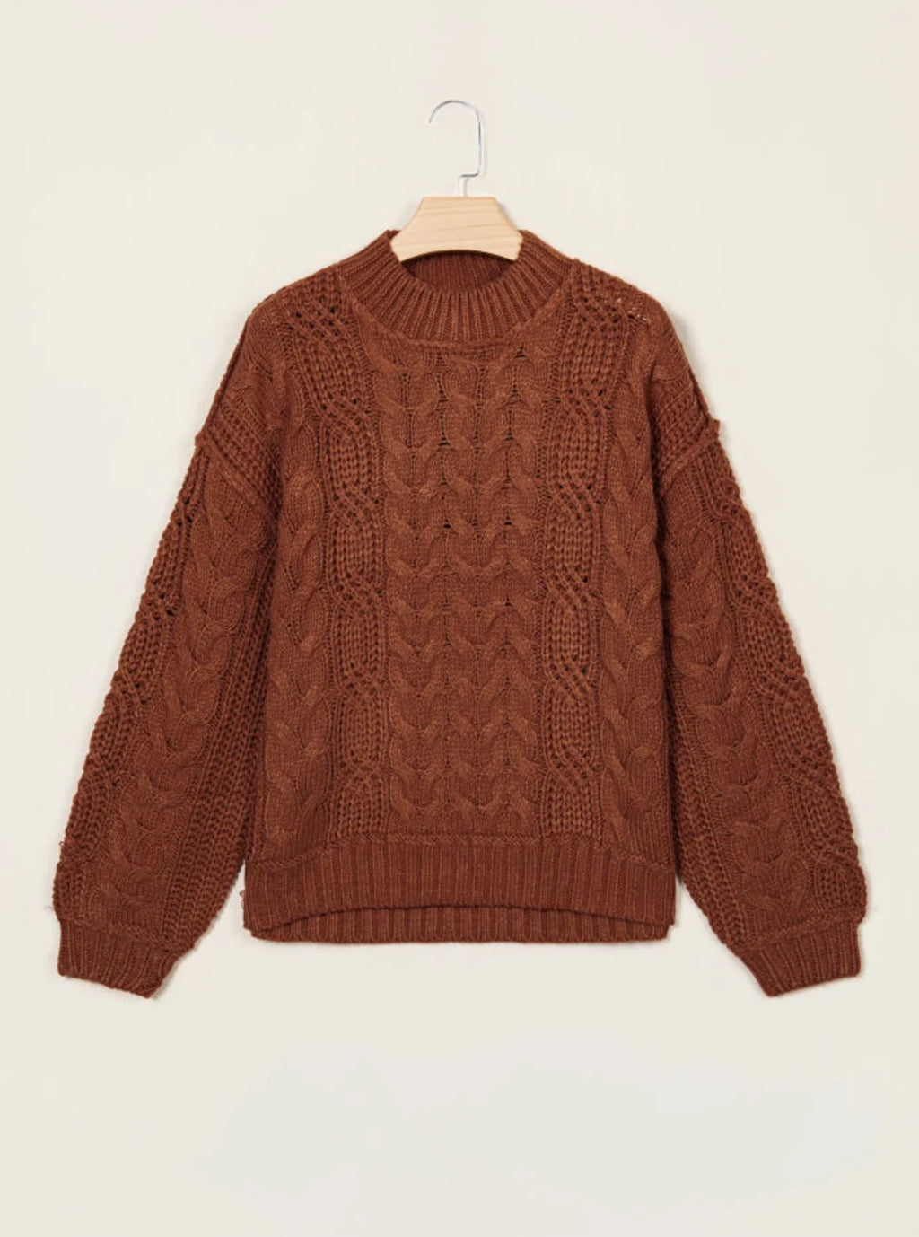 PREORDER: Coffee Break Cable Knit Sweater (ETA: November)