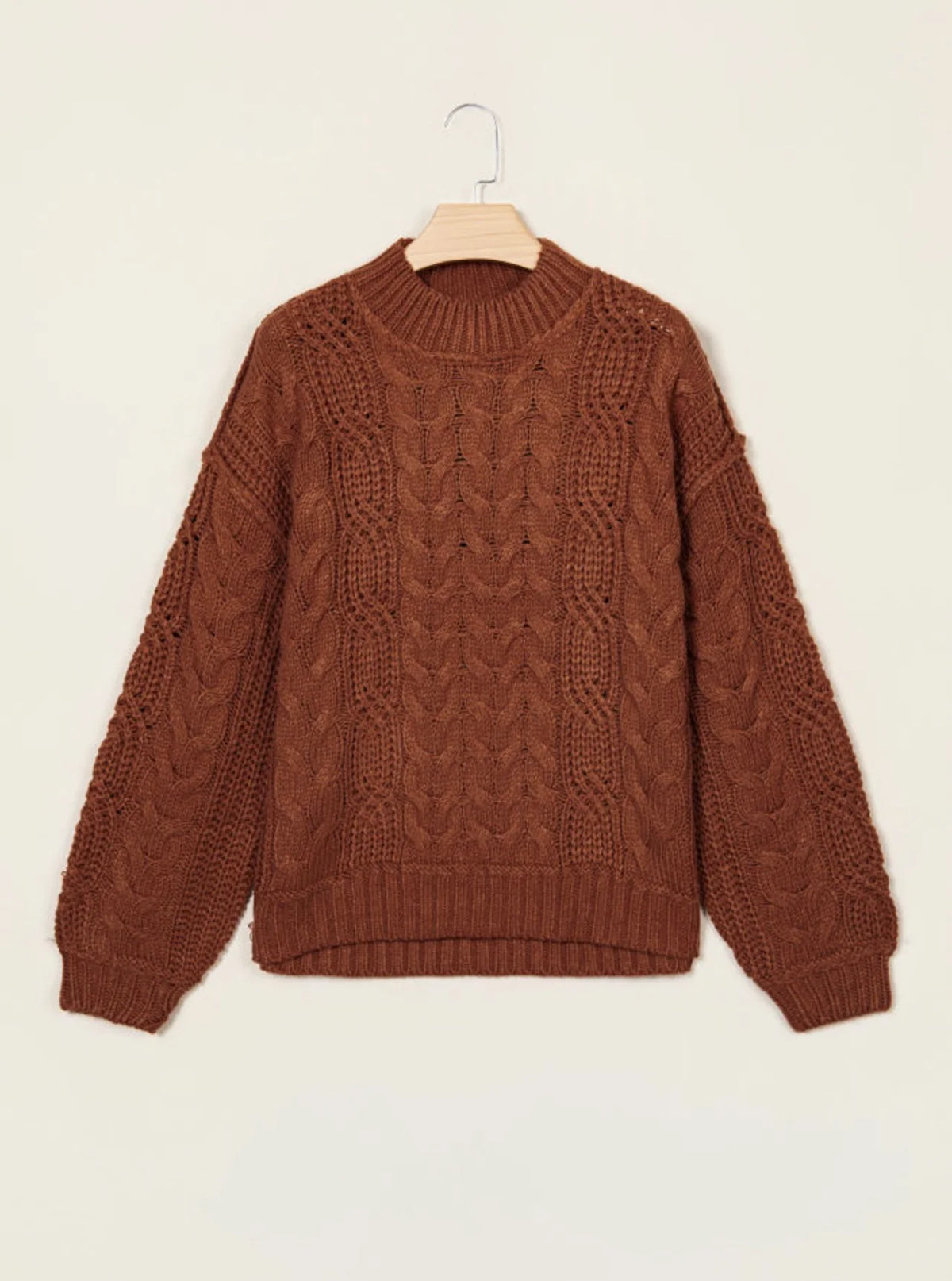 PREORDER: Coffee Break Cable Knit Sweater (ETA: November)