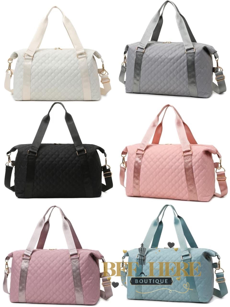 Cross-Stitch Duffle / Choice of Color - BFF Here