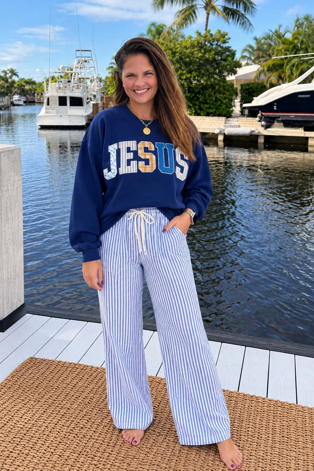 PREORDER: Blue Skies Ahead Striped Pants (ETA: November)