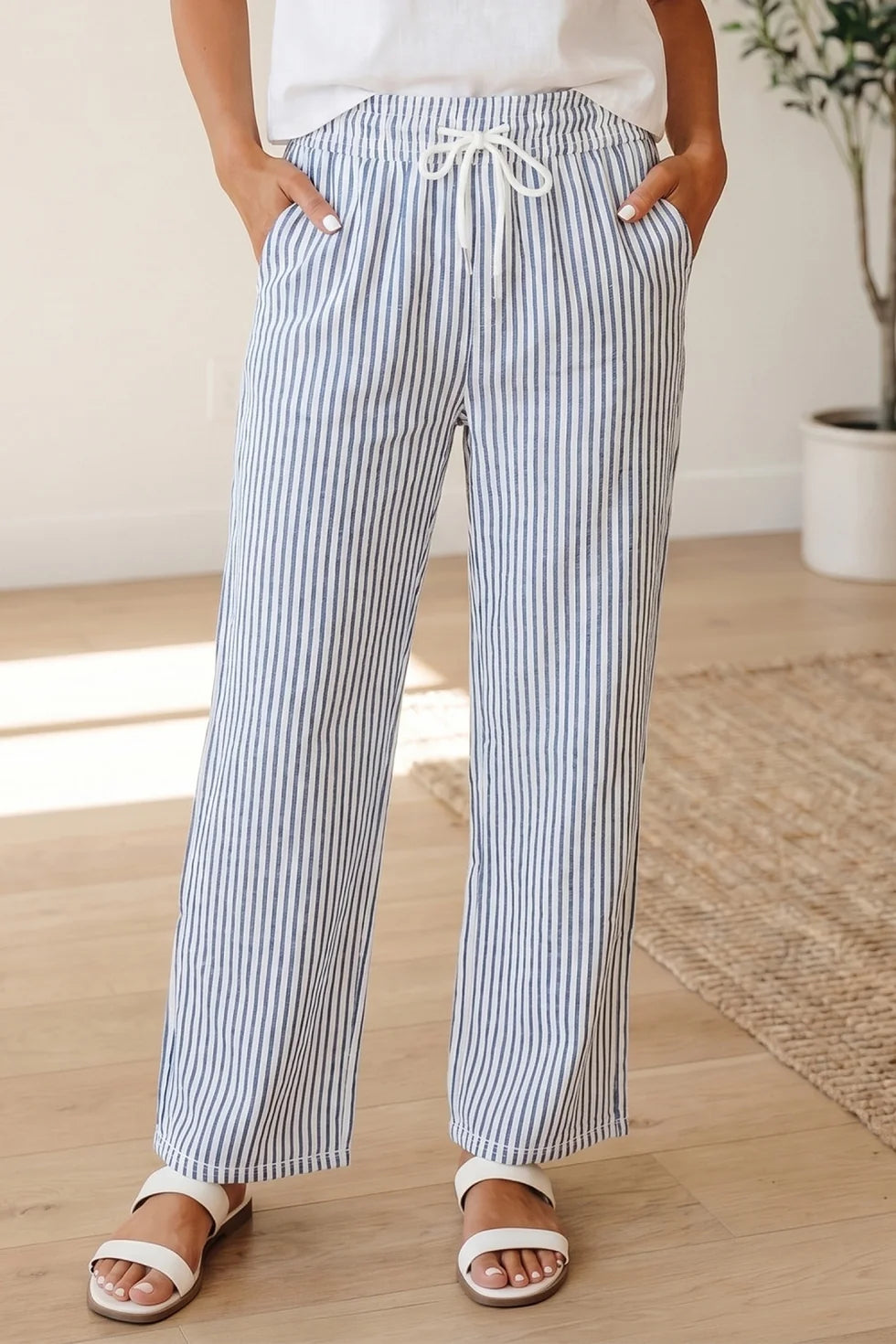 PREORDER: Blue Skies Ahead Striped Pants (ETA: November)
