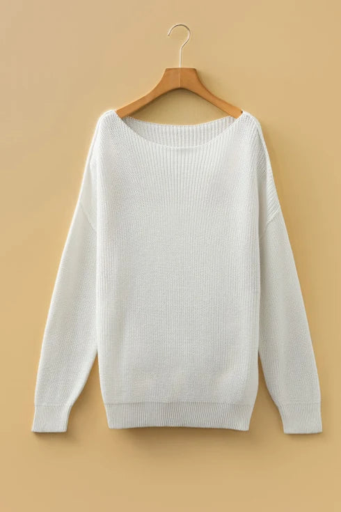PREORDER: Fresh Start White Knit Sweater (ETA: November)