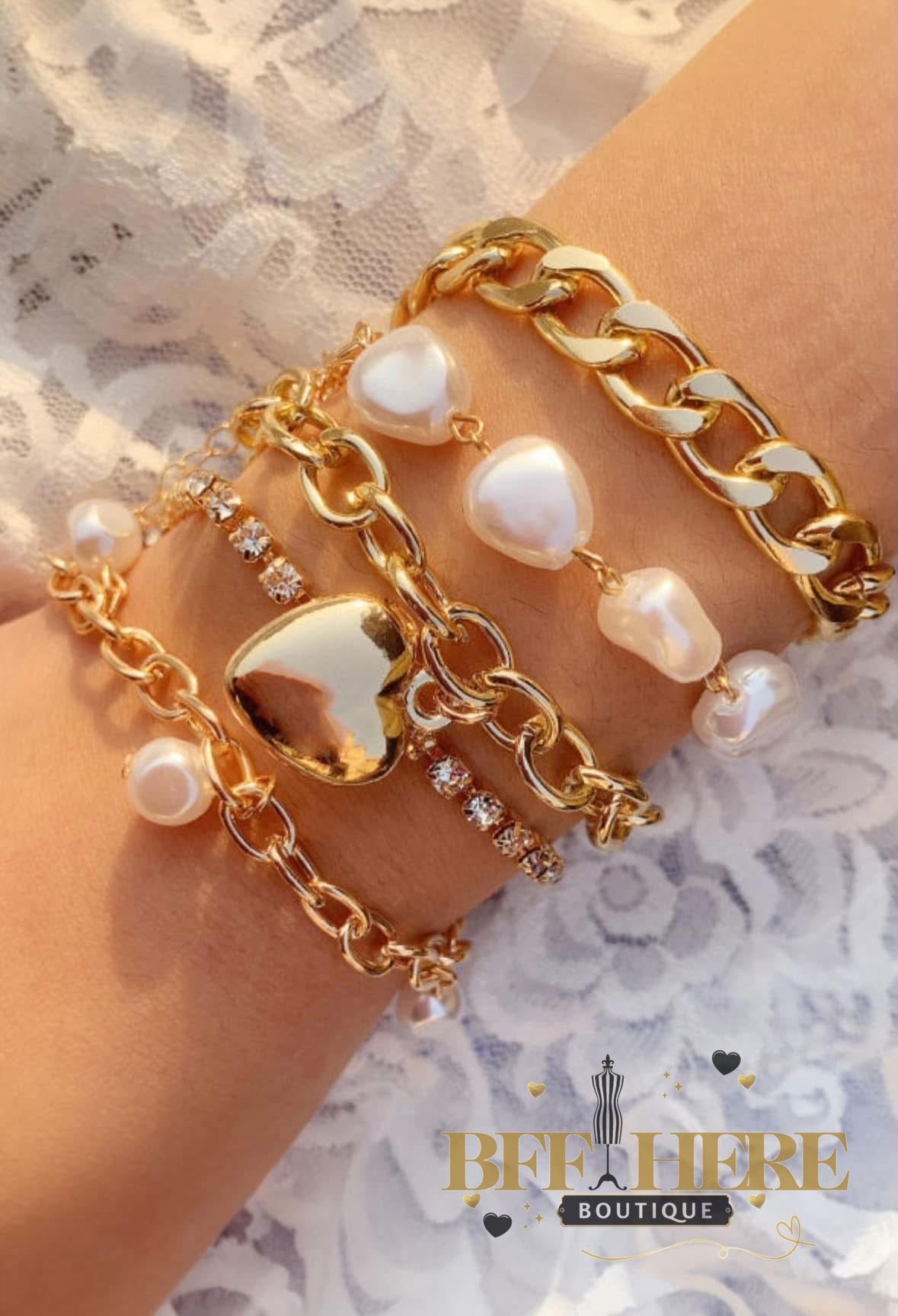 Golden Luxe Bracelet Set - BFF Here