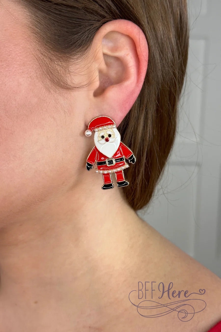 Dear Santa Pearl Earrings - BFF Here