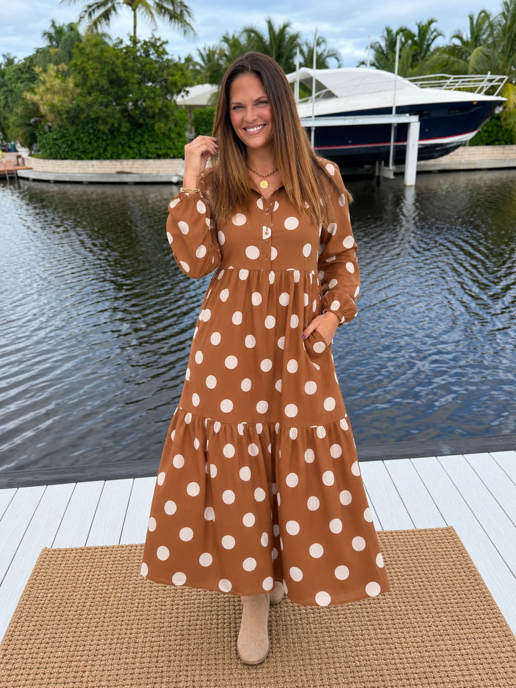 PREORDER: Spot On Midi Dress (ETA: November)