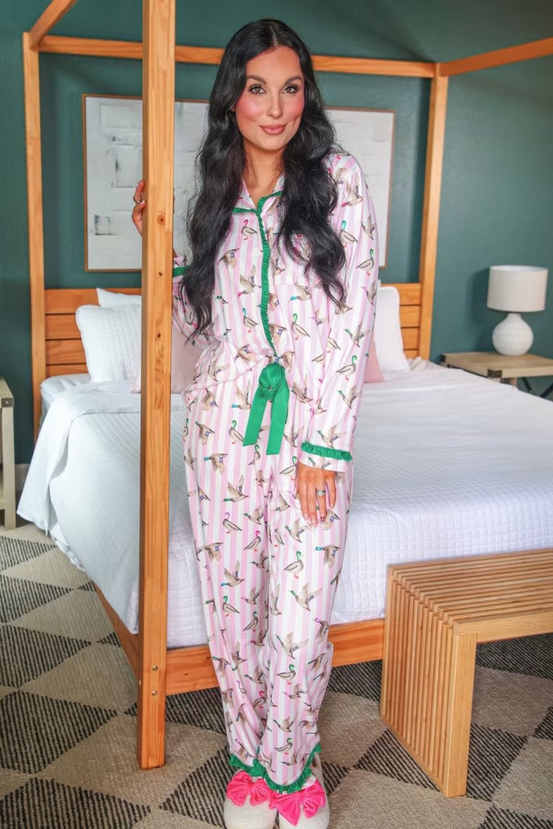 PREORDER: Lucky Duck Ruffle Pajama Set by Jess Lea (ETA: November)