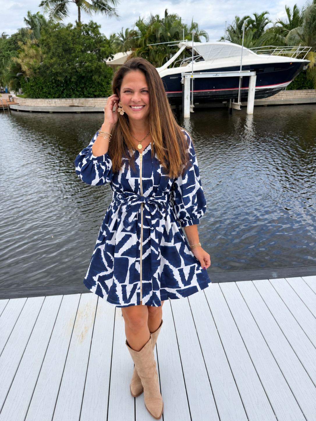 PREORDER: Coastal Confidence Belted Dress (ETA: November)