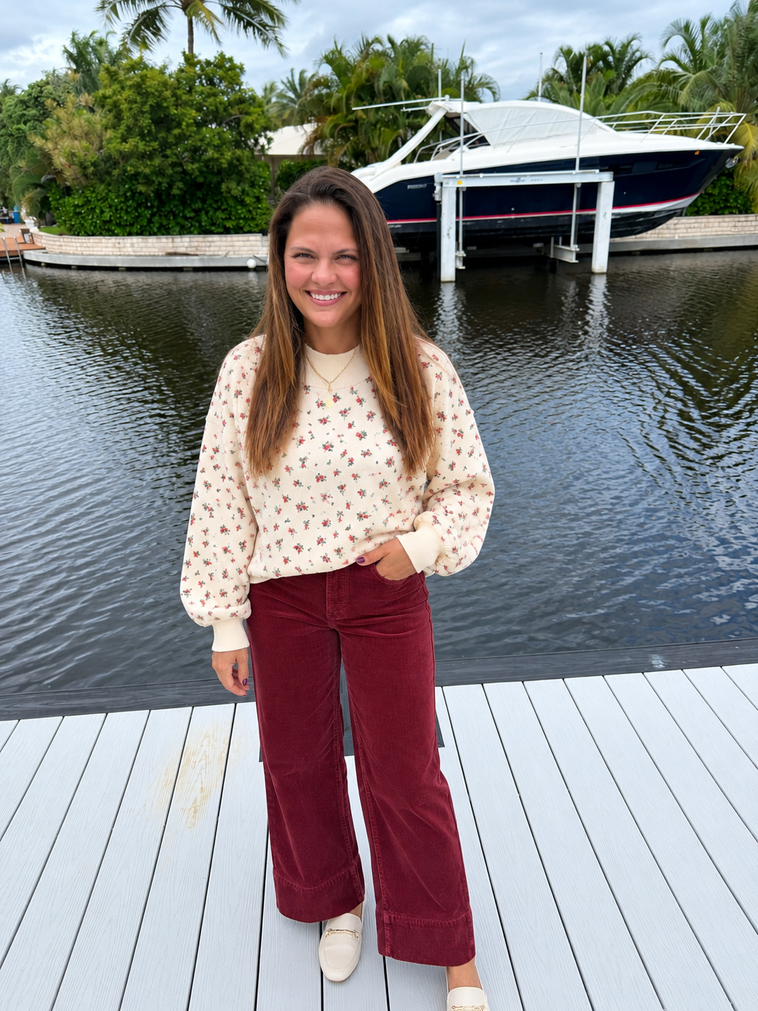 PREORDER: Merlot Moments Wide Leg Corduroy Pants (ETA: November)