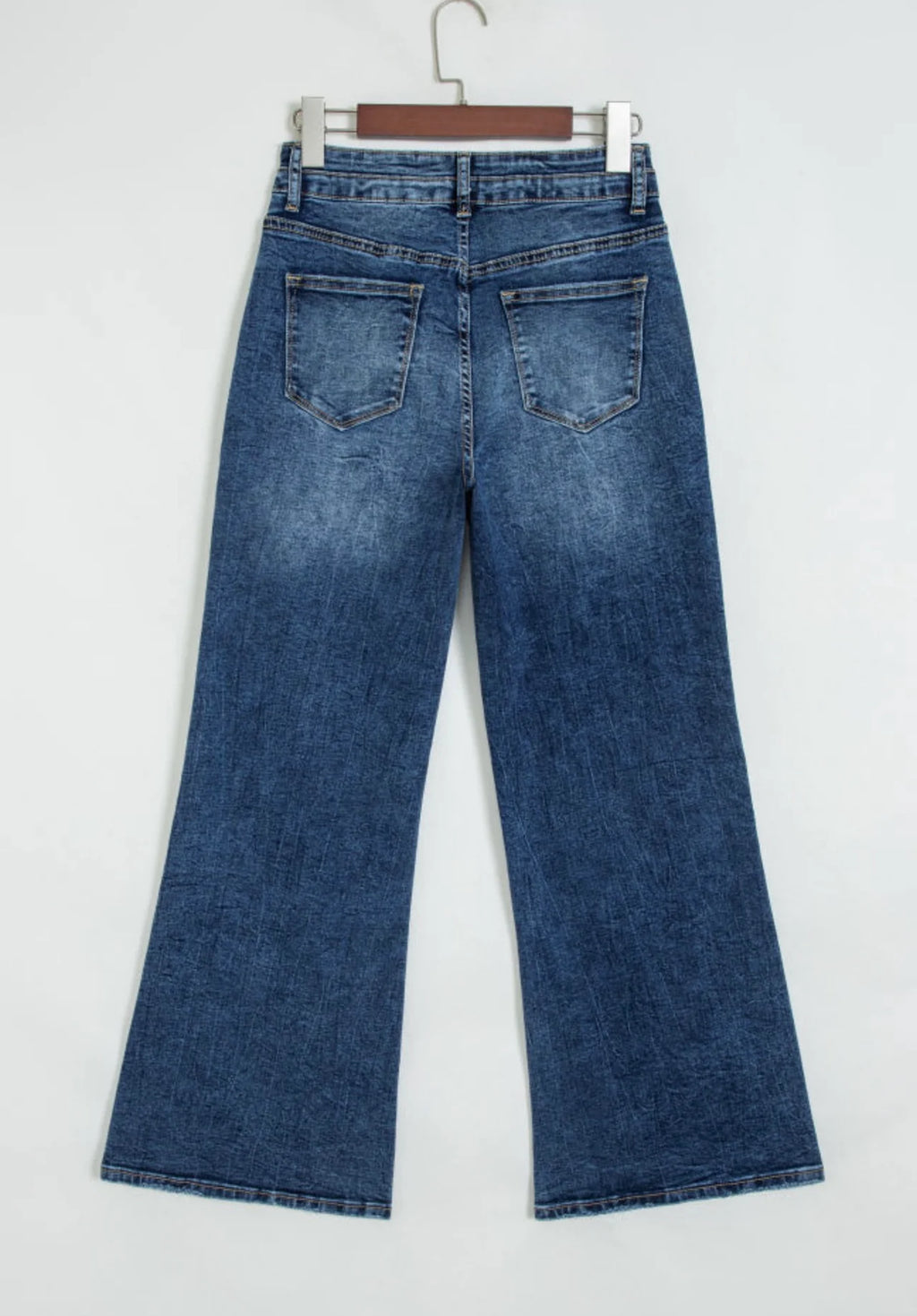 PREORDER: Take The Scenic Route Wide Leg Jeans / Dark (ETA: November)