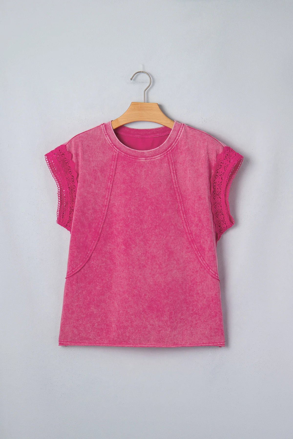 PREORDER: Pretty in Pink Lace Trim Top (ETA: November)