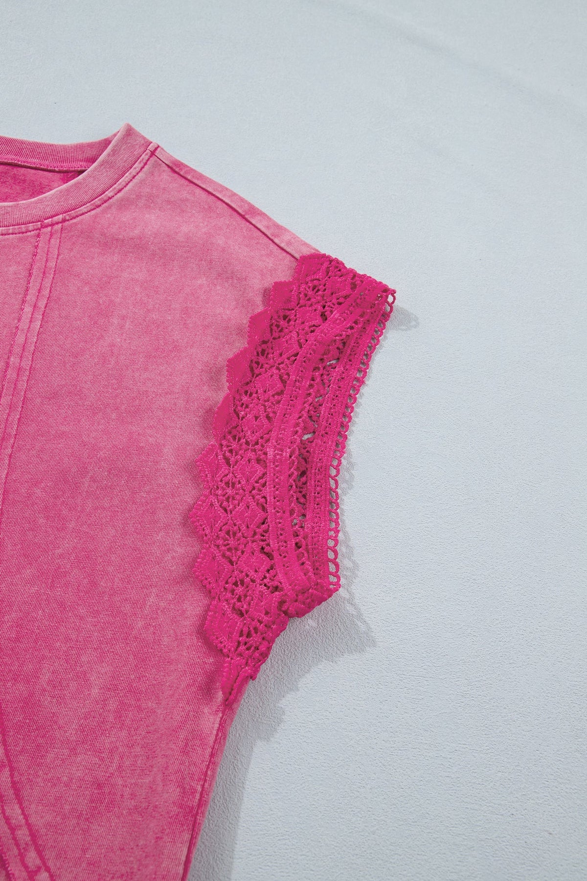 PREORDER: Pretty in Pink Lace Trim Top (ETA: November)