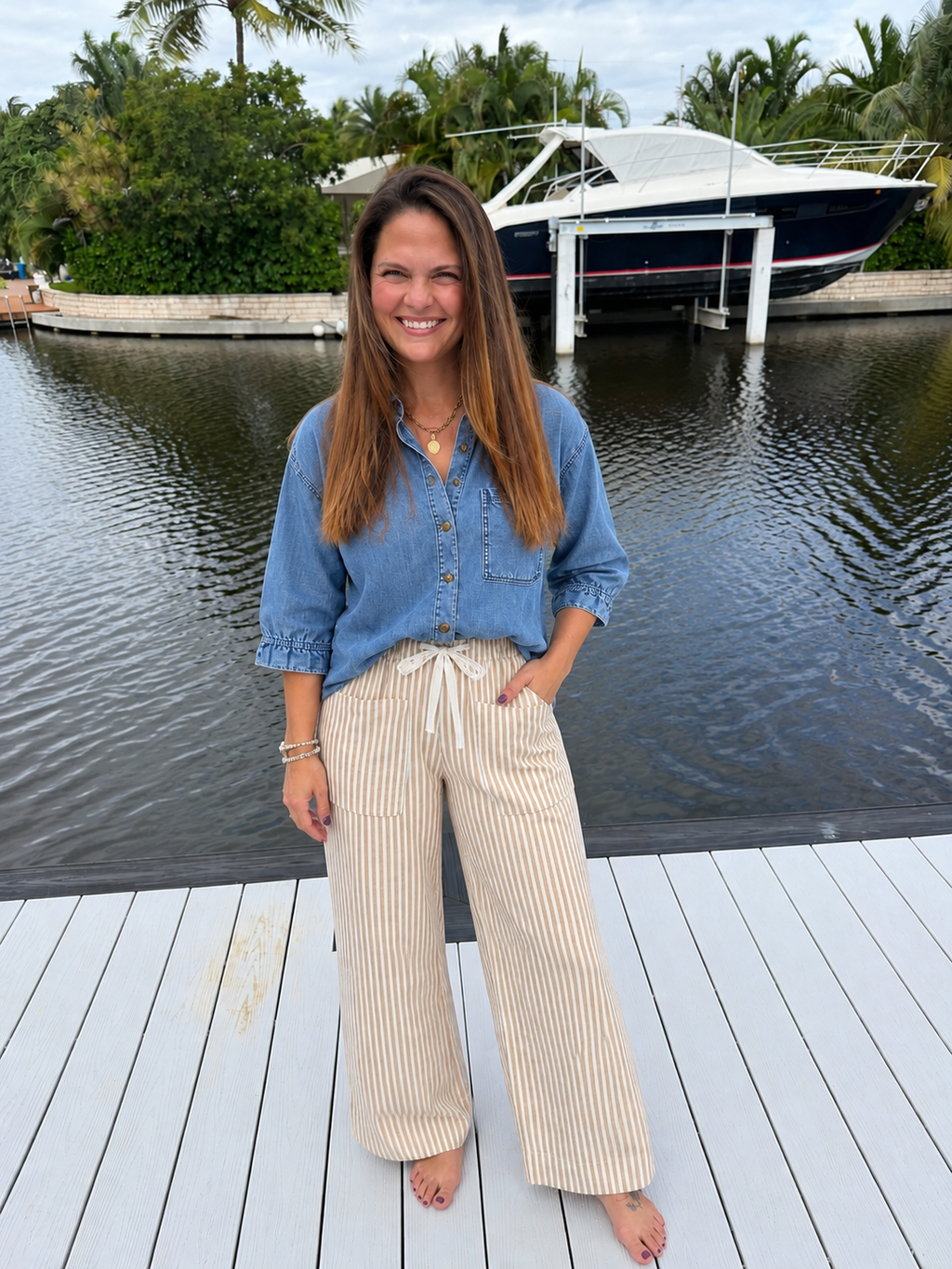 PREORDER: Coastal Charm Striped Pants (ETA: November)