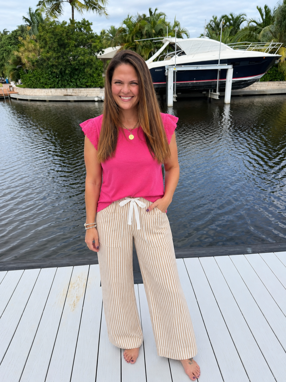 PREORDER: Coastal Charm Striped Pants (ETA: November)