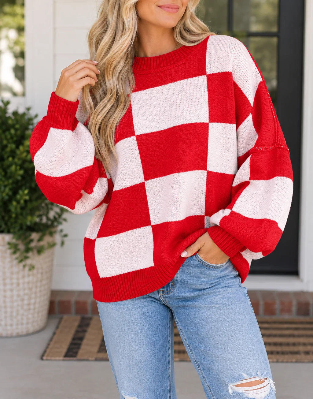 PREORDER: Bold Moves Checkered Sweater (ETA: November)