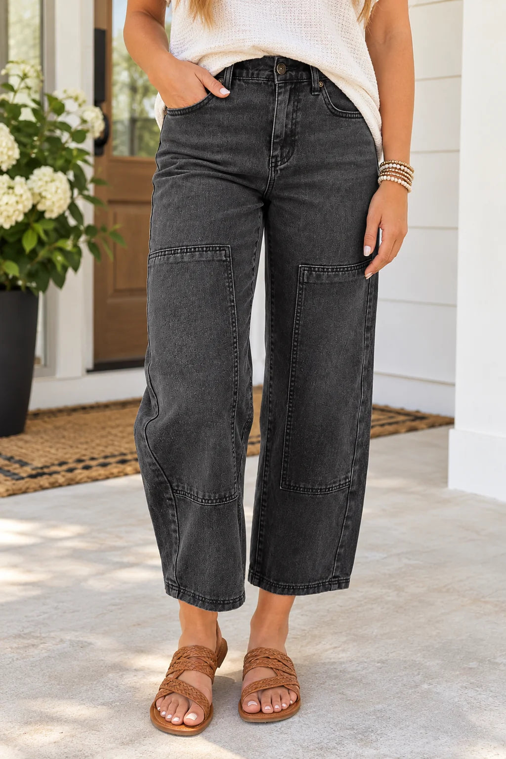PREORDER: Off Duty Charcoal Barrel Jeans (ETA: November)