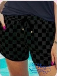 PREORDER: Check Back Checkered Everyday Shorts / Black by Jess Lea (Ships End of February) - BFF Here