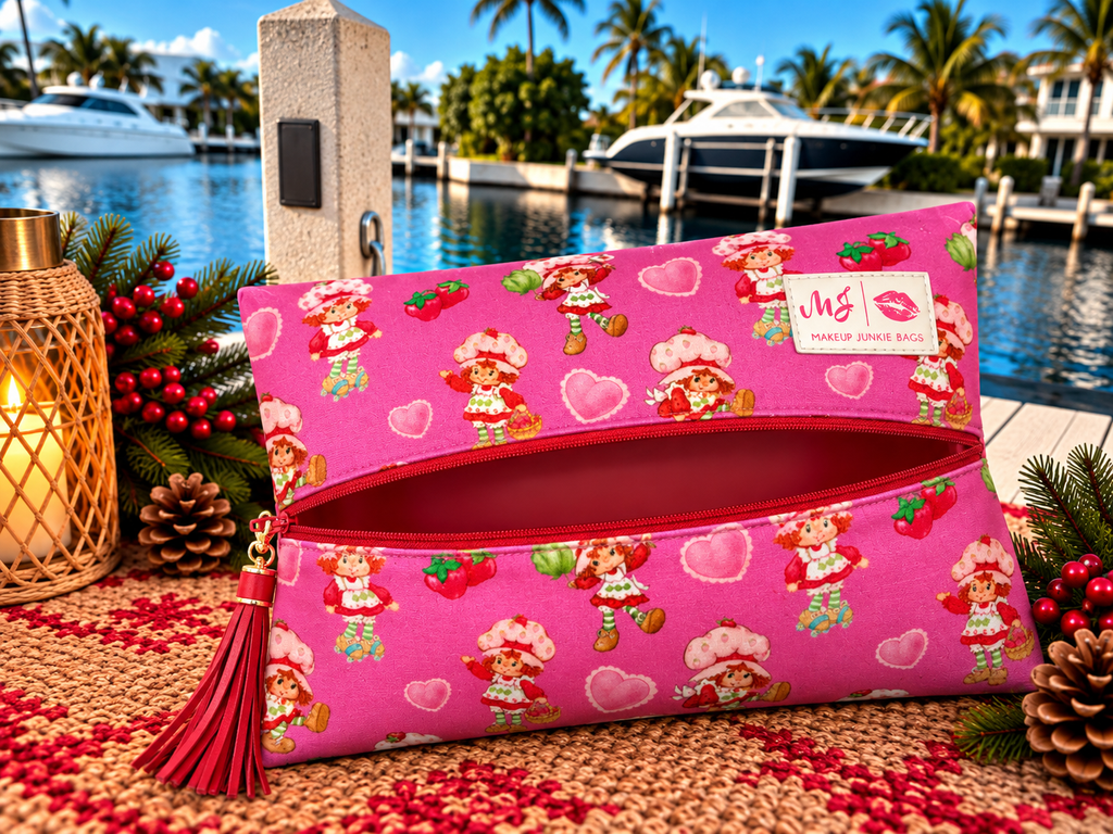PREORDER: Strawberry Shortcake / Pink by Makeup Junkie Bags (ETA: 4-6 weeks)