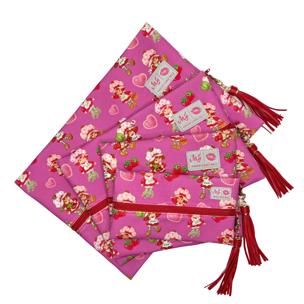 PREORDER: Strawberry Shortcake / Pink by Makeup Junkie Bags (ETA: 4-6 weeks)