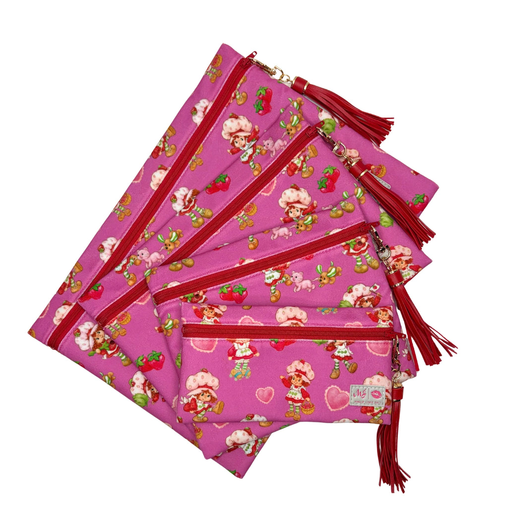 PREORDER: Strawberry Shortcake / Pink by Makeup Junkie Bags (ETA: 4-6 weeks)