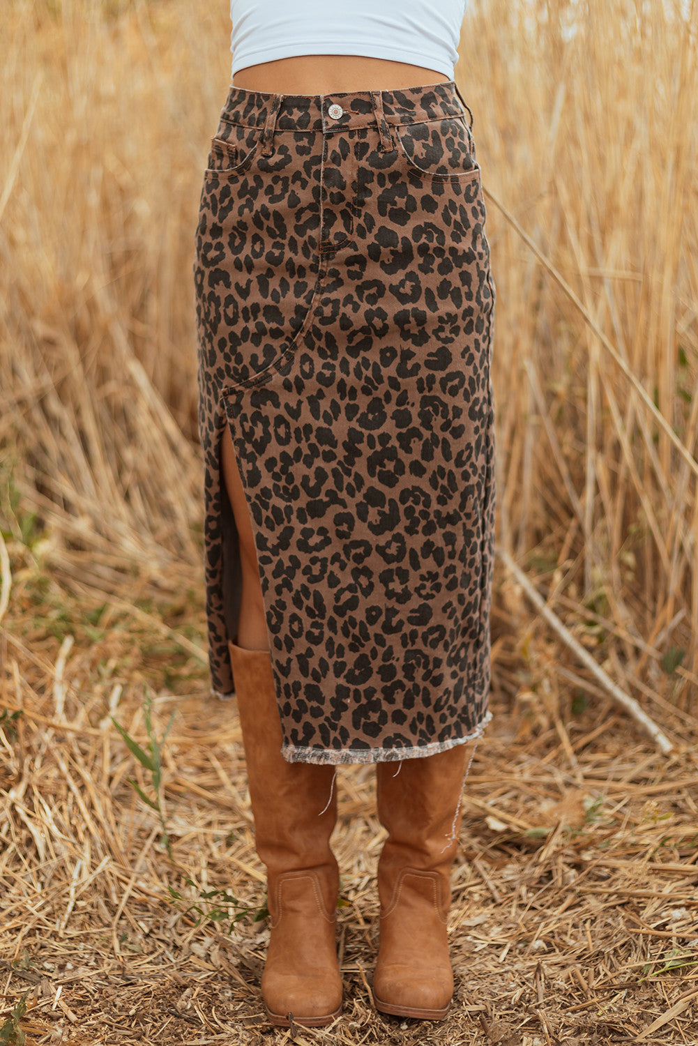PREORDER: Wild Side Leopard Midi Skirt (ETA: November)