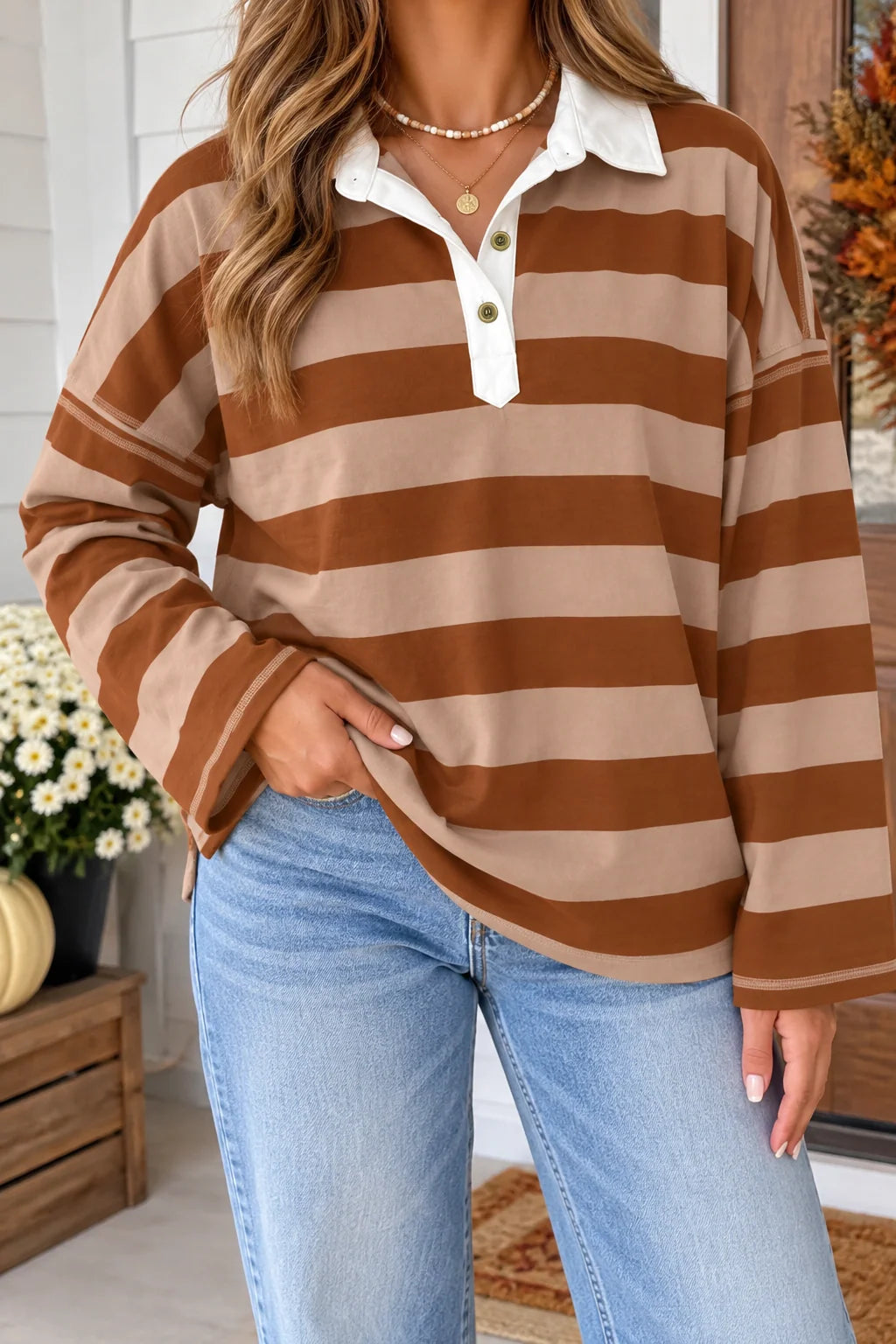 PREORDER: The Weekend Edit Striped Rugby Pullover (ETA: November) - BFF Here