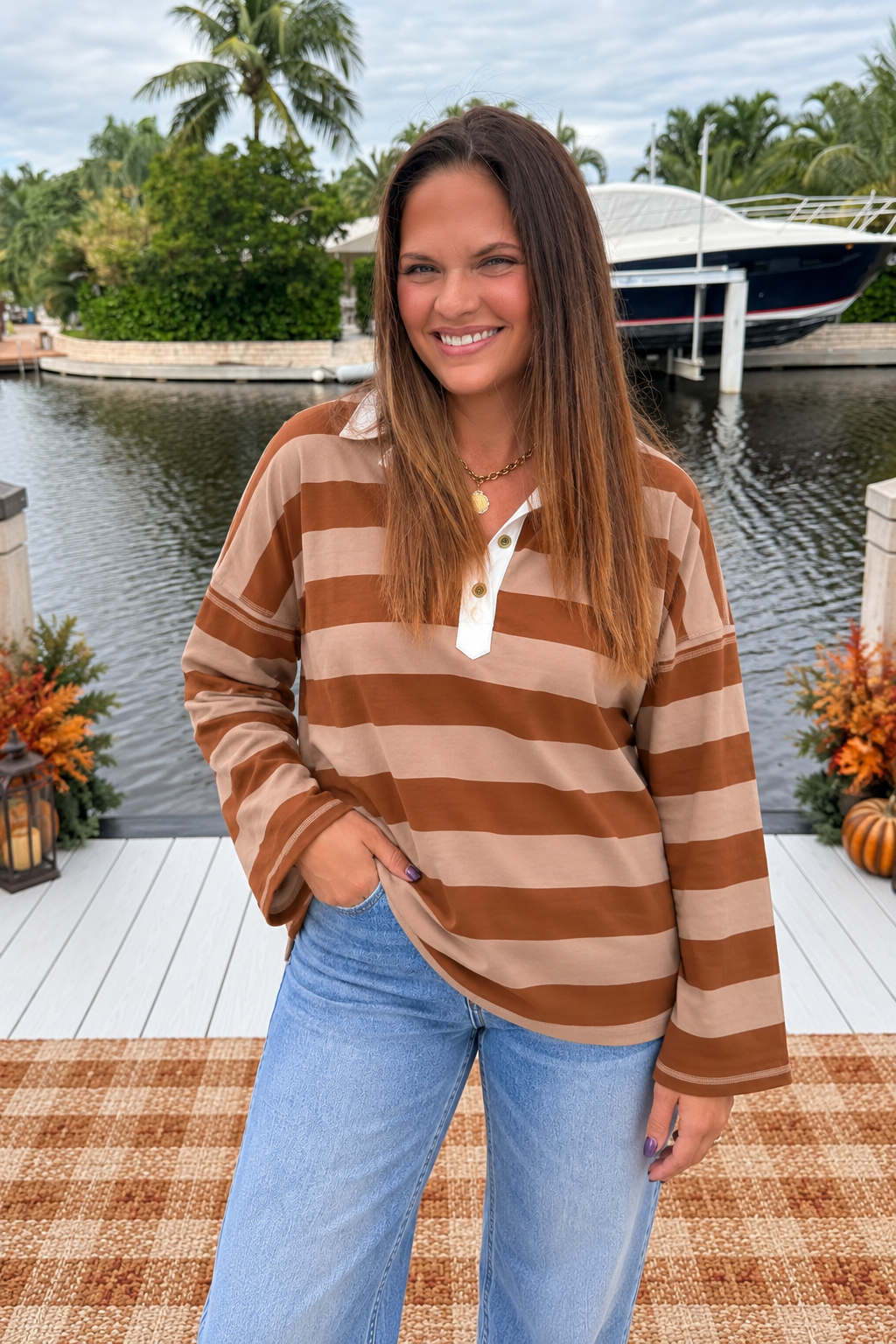 PREORDER: The Weekend Edit Striped Rugby Pullover (ETA: November) - BFF Here