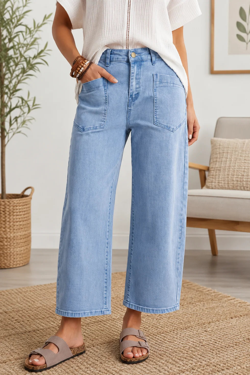 PREORDER: Meet Me Downtown Pants / Blue (ETA: November)