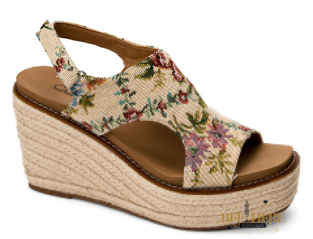 Freddie - Sand Brocade Floral by Corkys - BFF Here