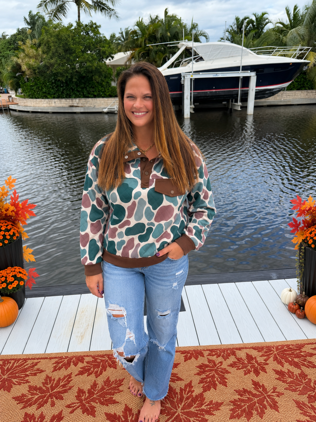 PREORDER: Chasing Camo Quilted Pullover (ETA: November) - BFF Here