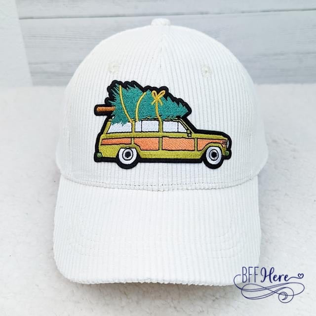 Holiday Roadtrip: Station Wagon with Christmas Tree Hat - BFF Here