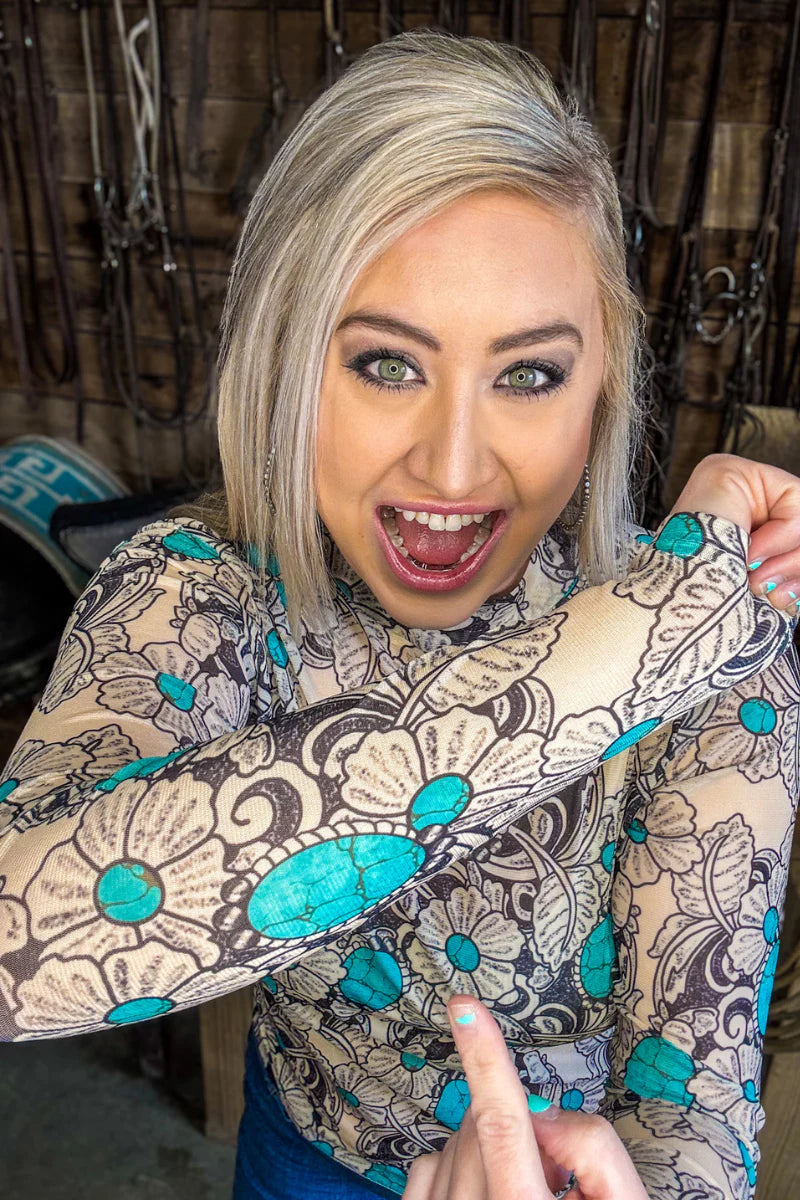 Tattoos On This Town Mesh Top - BFF Here