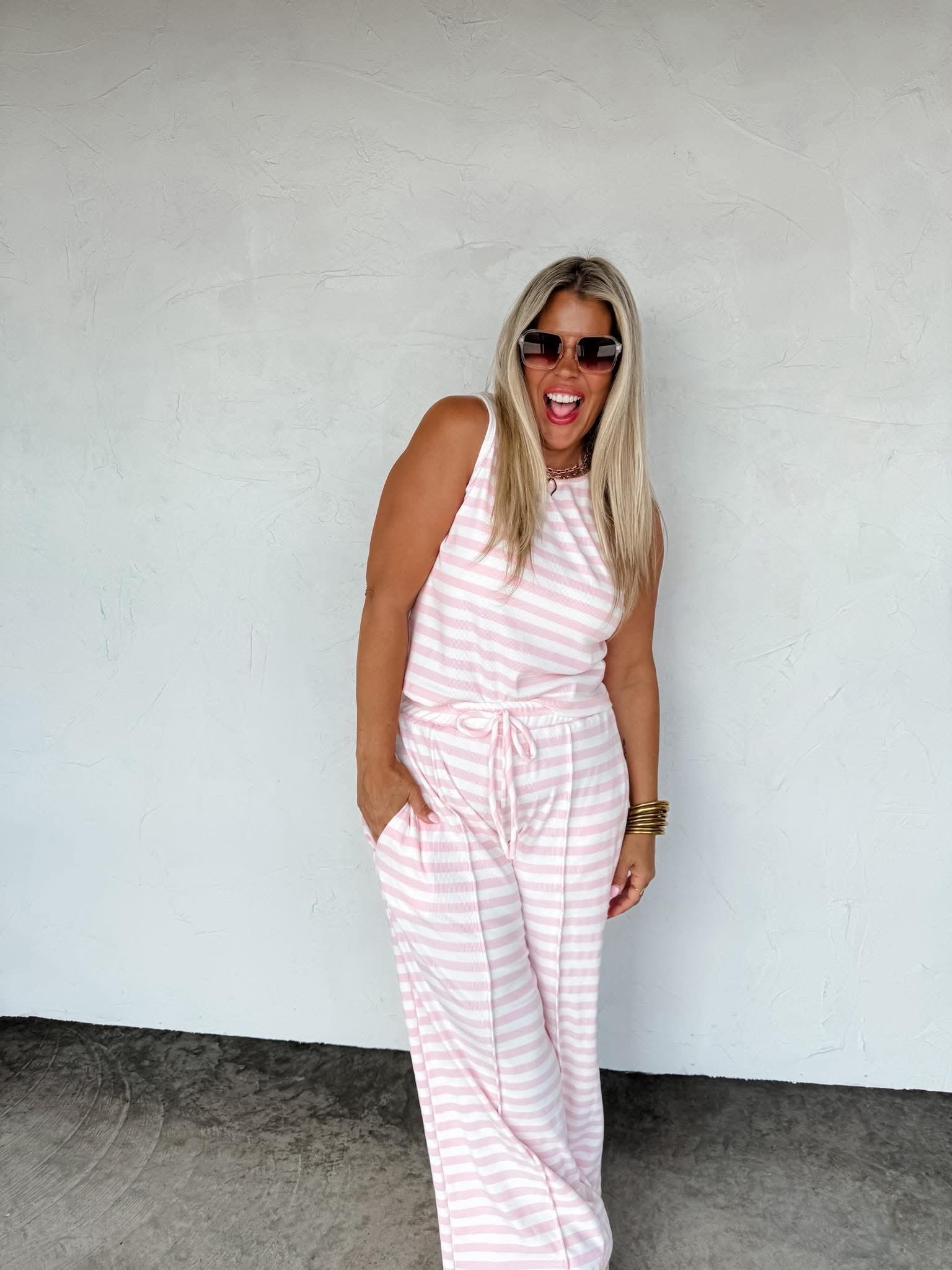 Haven Stripe Lounge Set by Blakeley - BFF Here