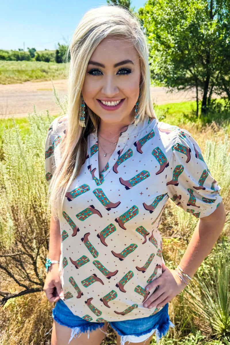 Better In Boots Top by Sterling Kreek - BFF Here