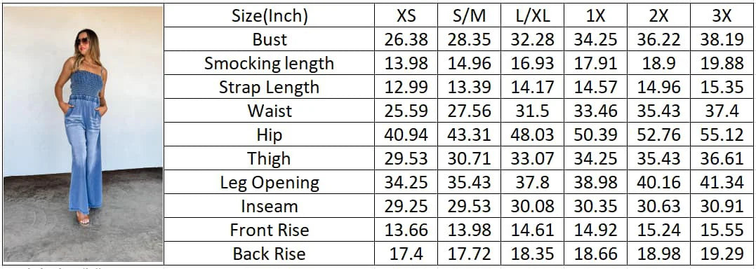 Denim Crush Smocked Romper by Blakeley - BFF Here