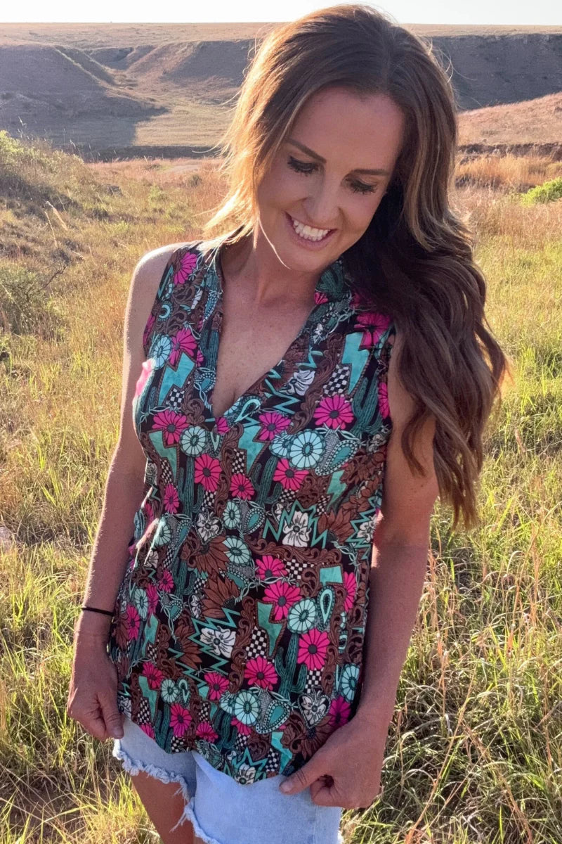 Pink Petal Tattoo Tank Top by Sterling Kreek - BFF Here