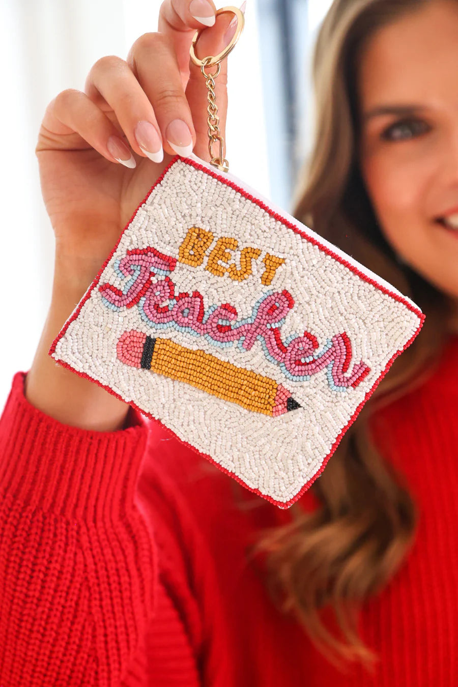 Best Teacher Coin Purse by Jess Lea - BFF Here