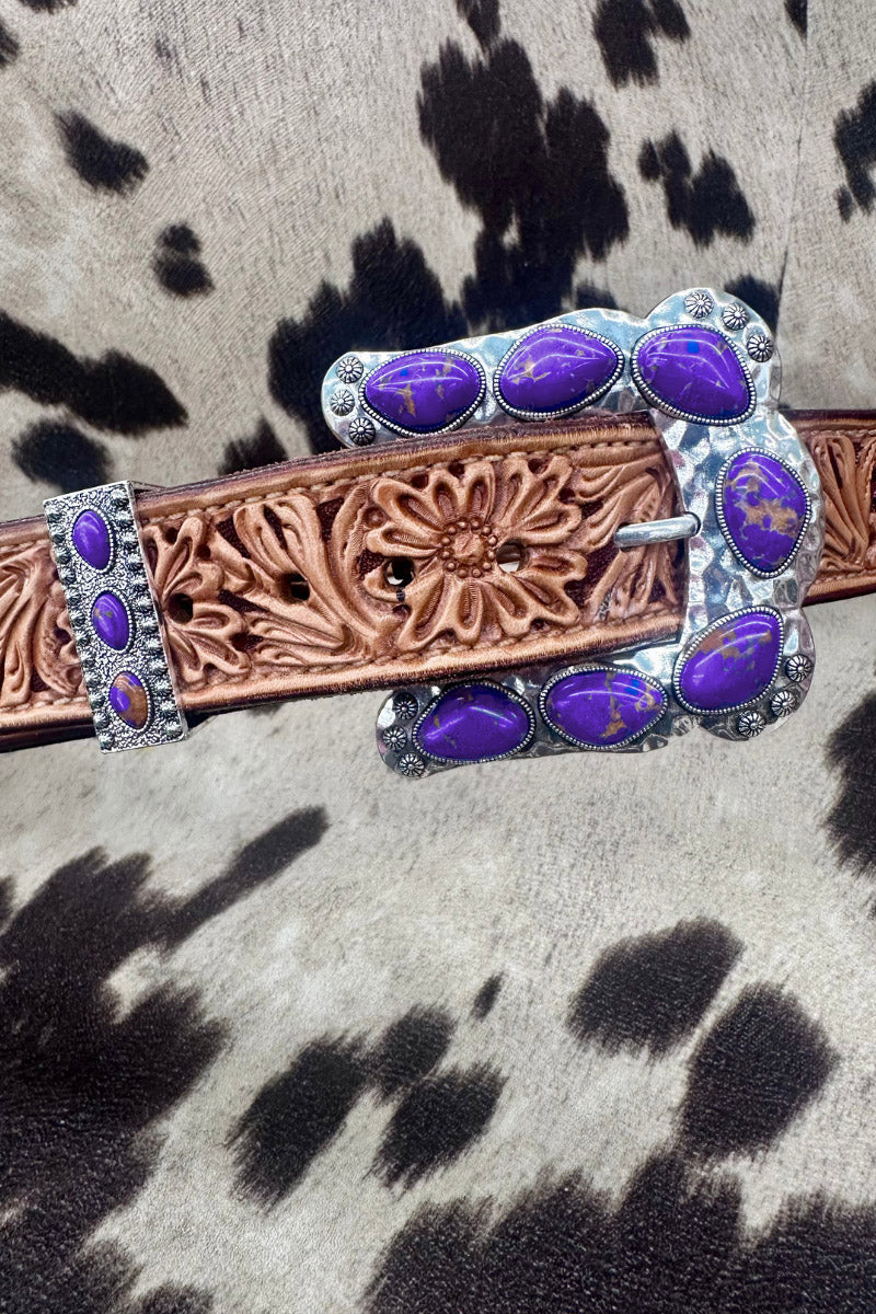 Buckle Up Belt Buckle by Sterling Kreek / Purple - BFF Here