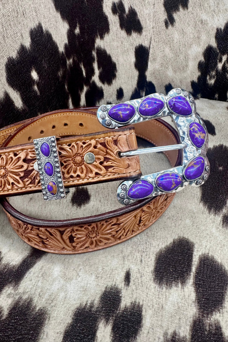 Buckle Up Belt Buckle by Sterling Kreek / Purple