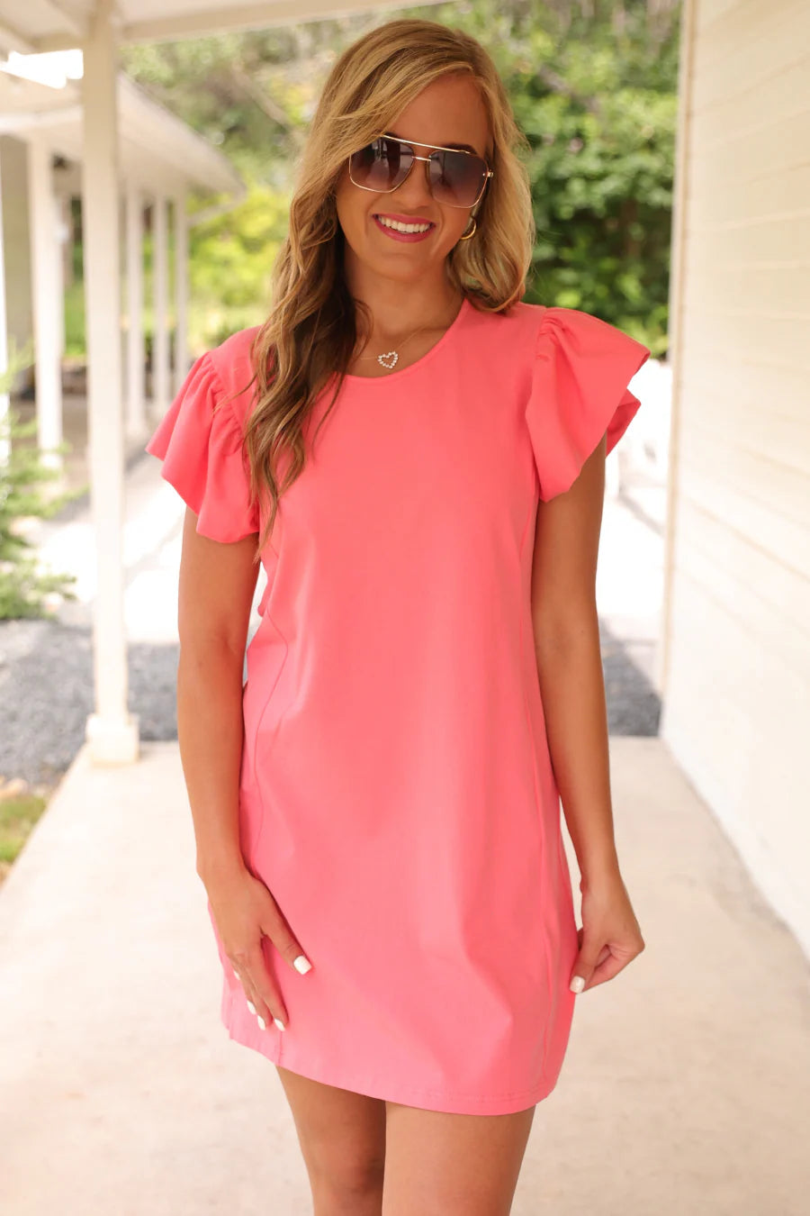 Caitlin Flutter Sleeve Dress by Jess Lea (Choice of Color) - BFF Here