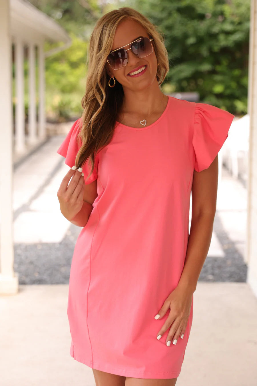 Caitlin Flutter Sleeve Dress by Jess Lea (Choice of Color) - BFF Here